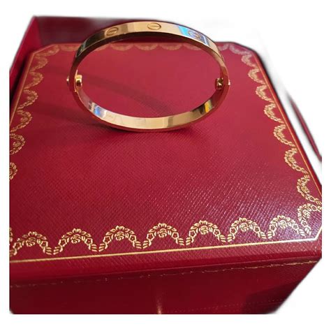 cartier love bracelet pink gold - cartier love bracelet gold bezels.